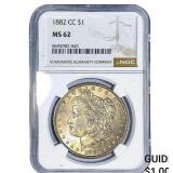 1882-CC Morgan Silver Dollar NGC MS62