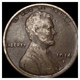 1914-D Lincoln Wheat Cent LIGHTLY CIRCULATED