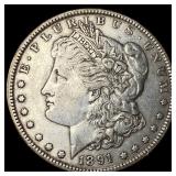 1891 Silver Morgan Dollar NEARLY UNCIRCULATED