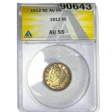 1912 Liberty Victory Nickel ANACS AU55