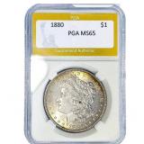 1880 Morgan Silver Dollar PGA MS65