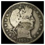 1913 Barber Half Dollar NICELY CIRCULATED