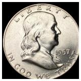 1957-D Silver Half Dollar Franklin UNCIRCULATED