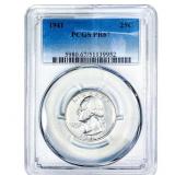 1941 Washington Silver Quarter PCGS PR67