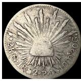 1852 Mexico Silver 2 Reales PotosÂ­ Mint NICELY