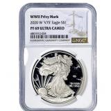 2020-W Silver Eagle NGC PF69 Ultra Cameo