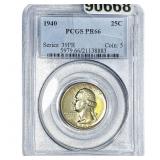 1940 Washington Silver Quarter PCGS PR66