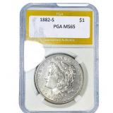 1882-S Morgan Silver Dollar PGA MS65