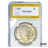 1921 Silver Peace Dollar PGA MS63