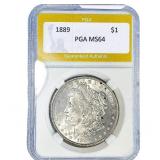 1889 Morgan Silver Dollar PGA MS64