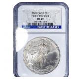 2007 Silver Eagle NGC MS69