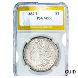 1887-S Morgan Silver Dollar PGA MS63