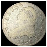 1820 Capped Bust Half Dollar NICELY CIRCULATED
