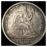 1875 Seated Liberty Dime NEARLY UNCIRCULATED