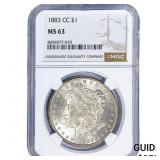 1883-CC Morgan Silver Dollar NGC MS63