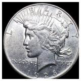 1928-S Silver Peace Dollar NEARLY UNCIRCULATED