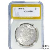 1879-S Morgan Silver Dollar PGA MS65