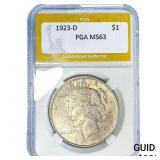 1923-D Silver Peace Dollar PGA MS63