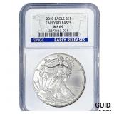 2010 Silver Eagle NGC MS69