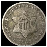 1852 Silver Three-Cent Piece NICELY CIRCULATED