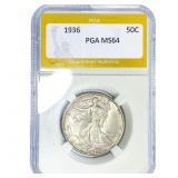 1936 Walking Liberty Half Dollar PGA MS64
