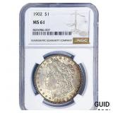1902 Morgan Silver Dollar NGC MS61