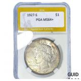 1927-S Silver Peace Dollar PGA MS64+