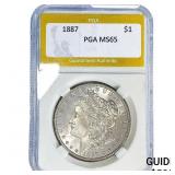 1887 Morgan Silver Dollar PGA MS65
