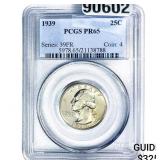 1939 Washington Silver Quarter PCGS PR65
