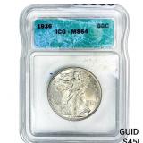 1936 Walking Liberty Half Dollar ICG MS64