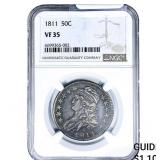 1811 Capped Bust Half Dollar NGC VF35