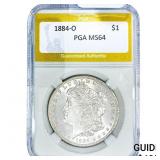 1884-O Morgan Silver Dollar PGA MS64