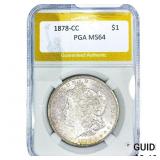 1878-CC Morgan Silver Dollar PGA MS64