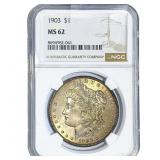 1903 Morgan Silver Dollar NGC MS62
