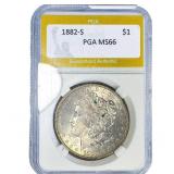 1882-S Morgan Silver Dollar PGA MS66