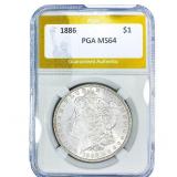 1886 Morgan Silver Dollar PGA MS64