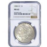 1882-CC Morgan Silver Dollar NGC MS62