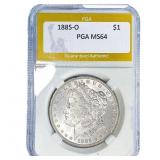 1885-O Morgan Silver Dollar PGA MS64