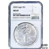 2024 Silver Eagle NGC MS69