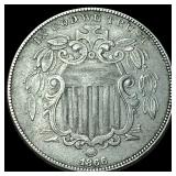 1866 Shield Nickel CLOSELY UNCIRCULATED