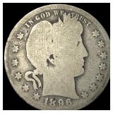 1896 Barber Quarter NICELY CIRCULATED