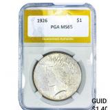 1926 Silver Peace Dollar PGA MS65