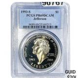 1993-S $1 Jefferson PCGS PR69 DCAM