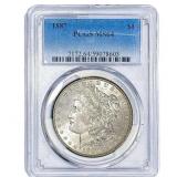 1887 Morgan Silver Dollar PCGS MS64