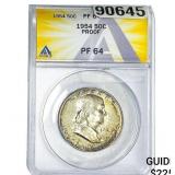 1954 Franklin Half Dollar ANACS PF64