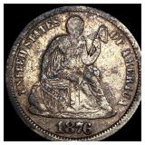 1876 Seated Liberty Dime GEM BU