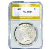 1926 Silver Peace Dollar PGA MS65