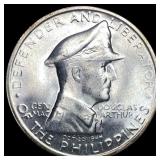 1947-S Philippines Silver One Peso CHOICE BU