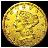 1853-O Gold $2.50 Liberty Head Quarter Eagle CLOSE