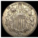 1883 Shield Nickel NEARLY UNCIRCULATED